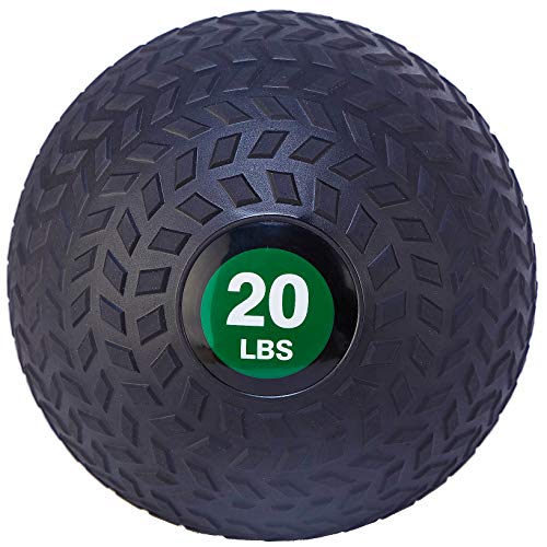 Signature Fitness Workout Exercise Fitness Weighted Medicine Ball, Wall Ball and Slam Ball​, Slam Ball​, 20 Pounds