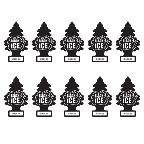 Little Trees Car Freshener, Black Ice, 10-Pack