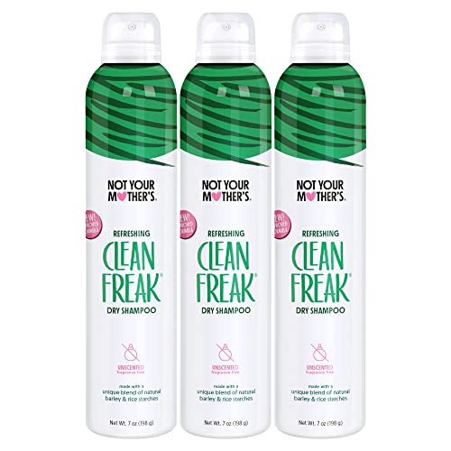 Not Your Mother's Clean Freak Unscented Dry Shampoo (3-Pack) - 7 oz - Refreshing Dry Shampoo - Instantly Absorbs Oil and Odor for Refreshed Hair