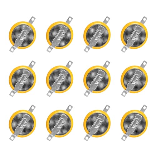 12 Pack CR1616 Battery, CR1616 3V Button Cell Lithium Battery with Solder Tabs for for Pokemon, Gameboy Color, Gameboy Advance Game Battery Replacement