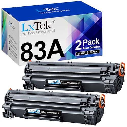 LxTek Compatible Toner Cartridge Replacement for HP 83A CF283A to Compatible with Laserjet Pro MFP M125nw M201dw M225dw M201n M125a M127fn M127fw, 2 Black