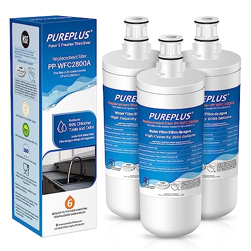 PUREPLUS 3US-AF01 Under Sink Water Filter Compatible with 3US-AF01, 3US-AS01, WHCF-SRC, WHCF-SUFC, WHCF-SUF, 3Pack