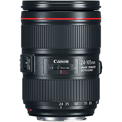 Canon EF 24–105mm f/4L is II USM Lens, Black - 1380C002