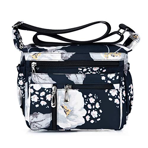 Fabuxry Purses and Shoulder Handbags for Women Crossbody Bag Messenger Bags (Floral-C)