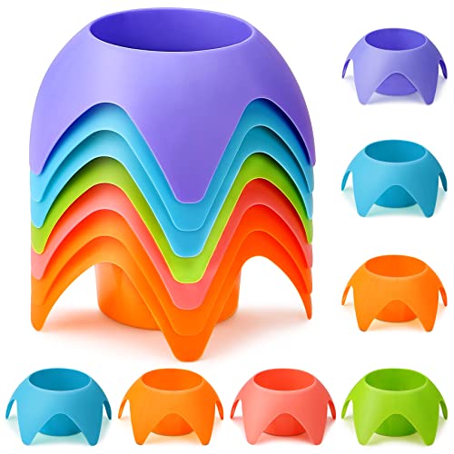 Beach Vacation Essentials Accessories - Beach Drink Cup Holder Sand Coasters, Beach Trip Must Haves Sand Cup Holders for Women Adults Family Friends(Multicolor, 7 Pack)