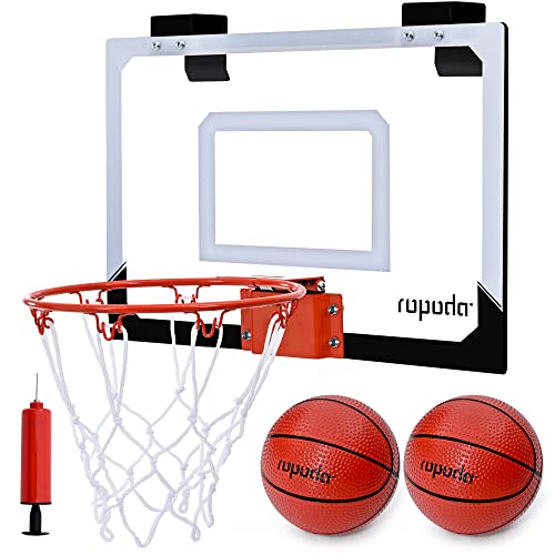 ropoda Mini Basketball Hoop, Indoor Basketball Hoop for Kids, 17'×12' Shatter Resistant Backboard - Complete Accessories Included