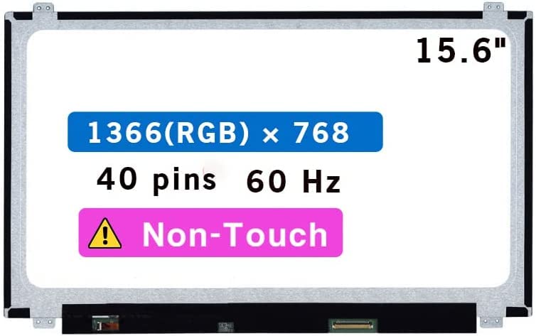 15.6' Screen Replacement for ASUS U52F-BBL9 LCD Display Panel 40 pin (HD 1366 * 768 Non-Touch)