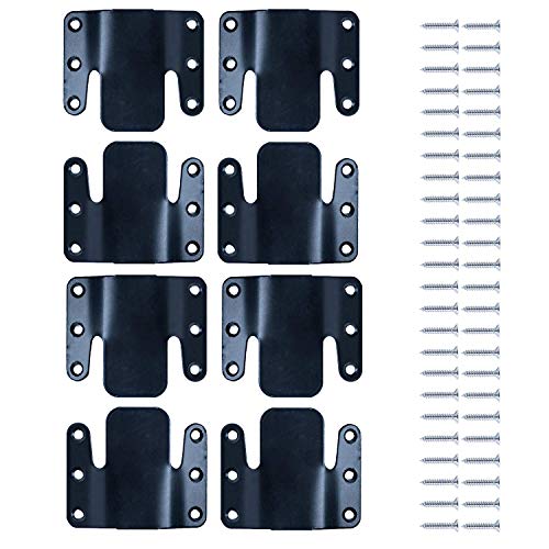 LazyMe Universal Sectional Sofa Interlocking, Sectional Couch Connectors, Sofa Connector Bracket with Hardware- 4 Sets, 8 Pieces