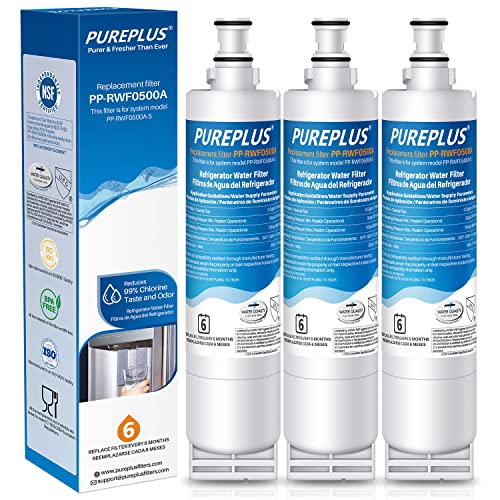 PUREPLUS 4396508 Refrigerator Water Filter, Replacement for EDR5RXD1, EveryDrop Filter 5, 4396510, 4392857, Kenmore 46-9010, 9085, LC400V, WF-NLC240V, RFC0500A, WF285, W10186668, 3Pack
