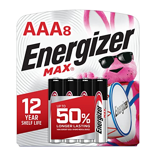 Energizer AAA batteries, Max Triple A Alkaline, 8 Count