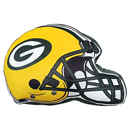 Northwest NFL Helmet Football Super Soft Plush Pillow - 16' - Decorative Pillows for Sofa or Bedroom - Perfect for Game Day (Green Bay Packers - Yellow)