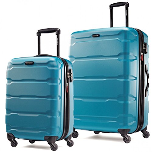 Samsonite Omni PC Hardside Expandable Luggage with Spinner Wheels, Caribbean Blue, 2-Piece Set (20/28)