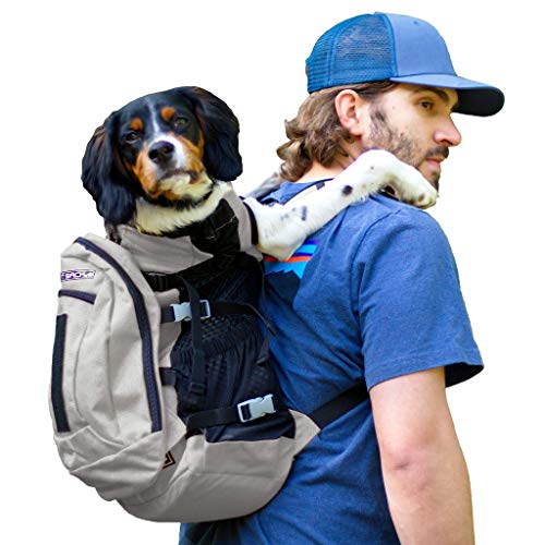 K9 Sport Sack | Dog Carrier Adjustable Backpack (Medium, Plus 2 - Light Grey)