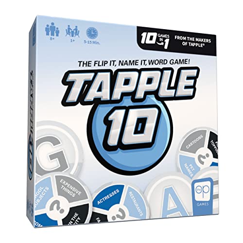 USAopoly Tapple 10 | Featuring 10 Different Games in 1 | Fast-Paced Fun Family Card Game in Portable Packaging | 1 or More Players, Ages 8+