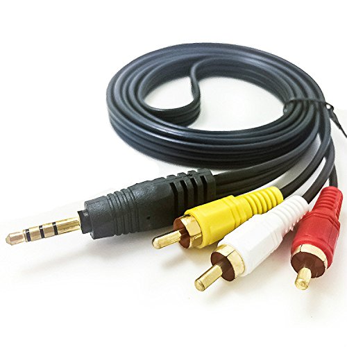 3.5mm to 3 RCA AV TV Cable, MaxLLTo Audio Video Cord Lead for Sony DCR-TRV480 DCR-TRV460 DCR-TRV360 DCR-TRV350 e - 5 Feet