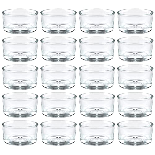 UPlama 36Pack 1 x 2 Inches Clear Glass Tealight Candle Holders,Use for Weddings Parties Dinner,Wedding Centerpieces and Home Decor