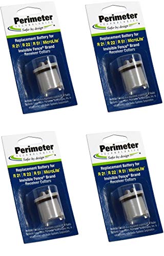 Perimeter Technologies Four Pack Dog Fence Batteries for Invisible Fence R21 or R51 Receiver Collars (4-Pack)