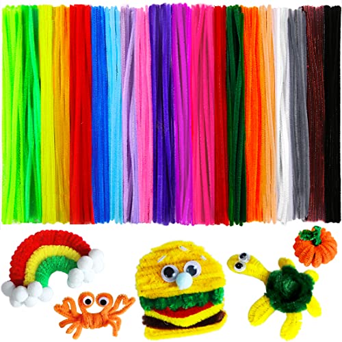 200pcs 20colors, Pipe Cleaners, Chenille Stems, Pipe Cleaners for Crafts, Pipe Cleaner Crafts, Art and Craft Supplies,…