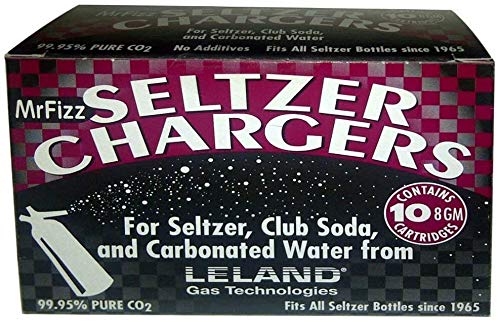 Leland Soda Chargers Seltzer Chargers Co2, 40 Count,Silver