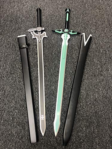 Sword Art a Online Kirito Metal Sword Set Elucidator Dark Repulsor Kirigaya (2 Swords)