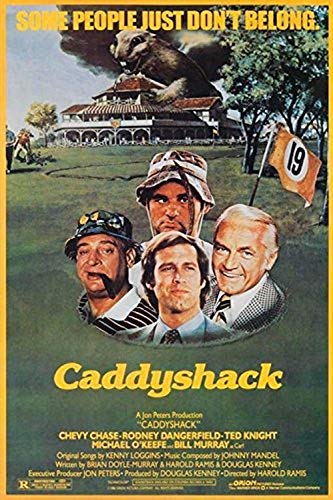 Buyartforless Caddyshack 1980 36x24 Movie Art Print Poster Comedy Classic Chevy Chase Rodney Dangerfield Ted Knight Michael O'Keefe Bill Murray 24 x 36 Inch