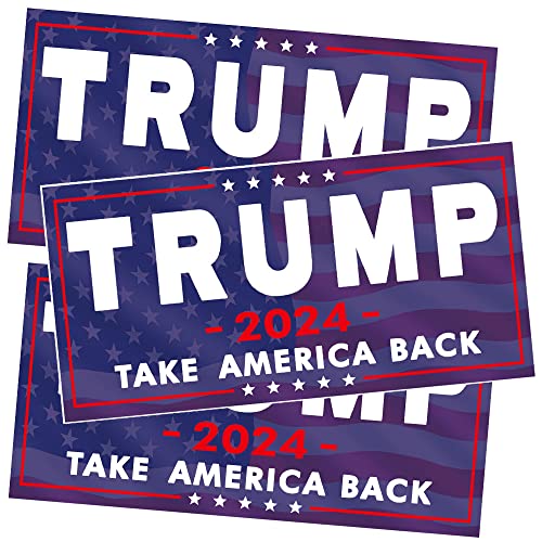 SBB 3 Pack Trump 2024 Sticker, 8 inches x4 inches Big Trump Letters Car Decal, President Donald Trump Take America Back 2024 Bumper Sticker Fadeproof Vinyl for Car, Truck, Window, Laptop