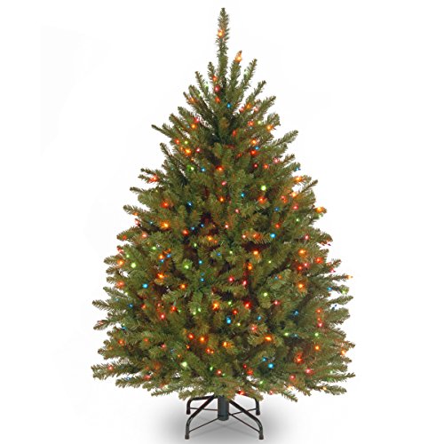 National Tree Dunhill Fir Tree With Multicolor Lights , 4.5 Feet
