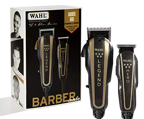 Wahl Professional 5-Star Barber Combo 8180 - Legend Clipper and Hero T-Blade Trimmer Set for Men's Grooming