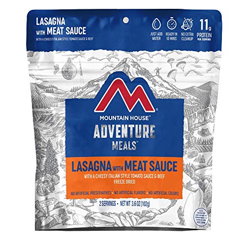 Mountain House Lasagna with Meat Sauce | Freeze Dried Backpacking & Camping Food |2 Servings