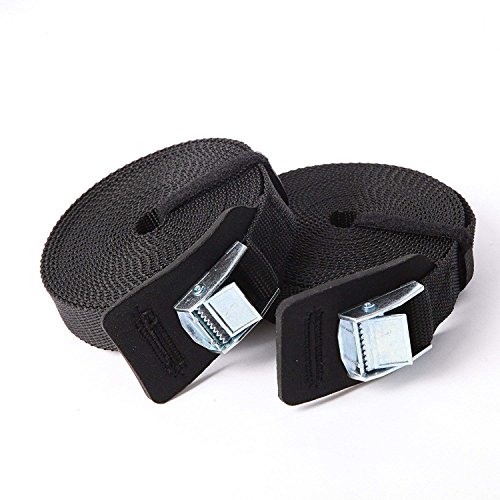 Boncas Sturdy 16-foot-by-1-inch Tie Down Strap Lashing Strap Cargo Tie-Down Strap Padded Cam Lock Buckle 2 Pack