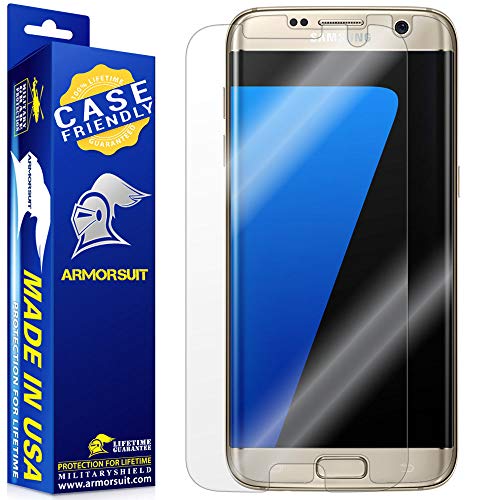 ARMORSUIT 2 Pack Screen Protector Designed for Samsung Galaxy S7 Edge (5.5 Inch) Case Friendly MilitaryShield HD Clear Film - Made in USA