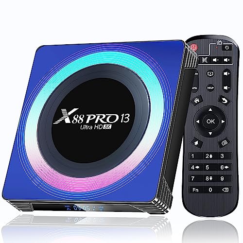 EASYTONE Android TV Box 13.0, 2024 Newest Pro-13 Android TV Box 4GB RAM 64GB ROM RK3528 Chipest 8K TV Box Support WIFI6 2.4/5.8G WiFi BT5.0 /3D /H.265 Android Smart TV Box Android