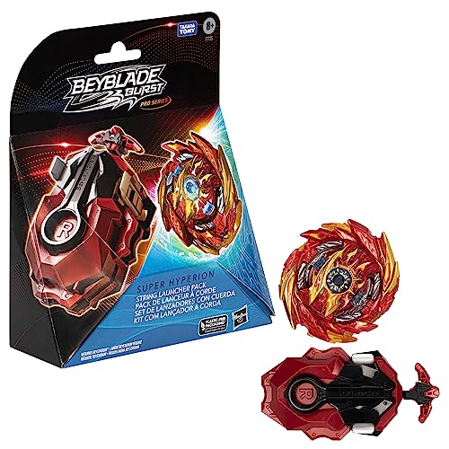 Beyblade Burst Pro Series Super Hyperion String Launcher Pack, Right/Left Spin Beyblade Launcher with Spinning Top, Kid Toys for 8 Year Old Boys & Girls