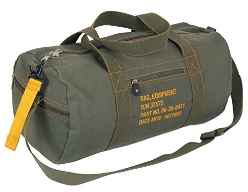 Rothco Canvas Equipment Duffle Bag – Travel & Gym Bag with Heavyweight Cotton Canvas Material – Great for Storing Gear, Clothing, and More – Olive Drab - 24'