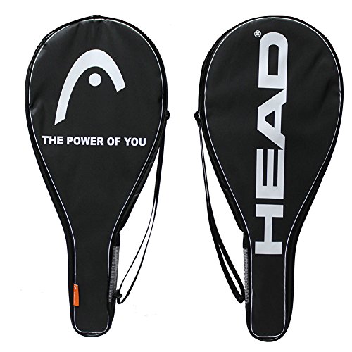 HEAD Tennis Racquet Cover Bag - Lightweight Padded Racket Carrying Bag w/ Adjustable Shoulder Strap,Black / White, 1 Racket