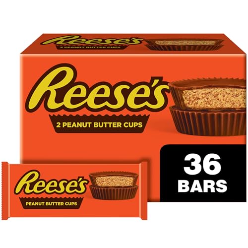 REESE'S Milk Chocolate Peanut Butter Cups, Candy Packs, 1.5 oz (36 Count)