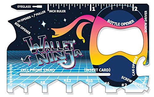 Limited Edition: RETRO Wallet Ninja - 18 in 1 Credit Card Sized Multitool (TSA Airplane Approved)