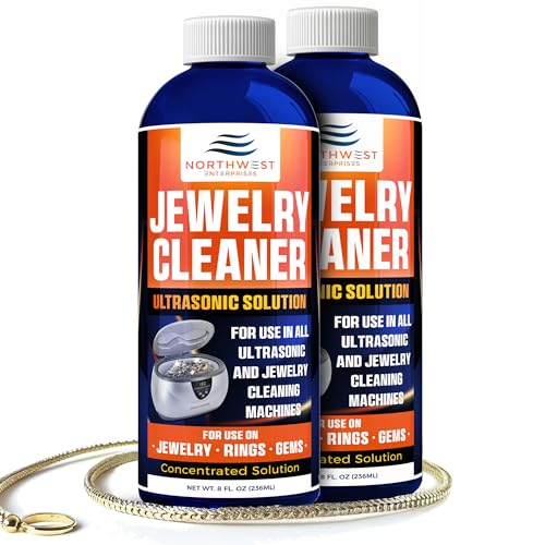 Jewelry Cleaner, Ultrasonic Jewelry Cleaner Solution - The Jewelry Cleaner for Gold, Silver, Platinum Diamonds and Non-Porous Precious and Semi-Precious Jewelry (Pack of 2)