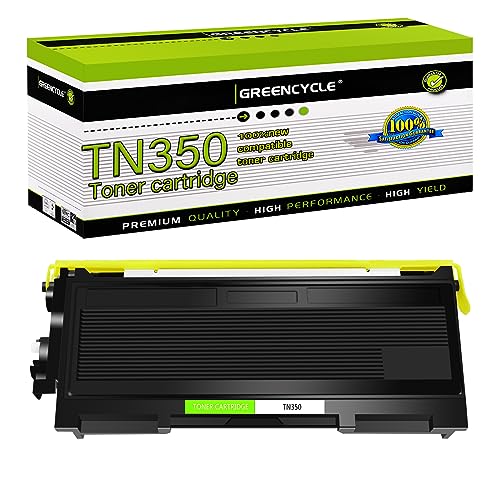 greencycle 1 Pack TN350 TN-350 Black Toner Cartridge Replacement Compatible for Brother MFC-7420 MFC-7820n DCP-7020 Printers