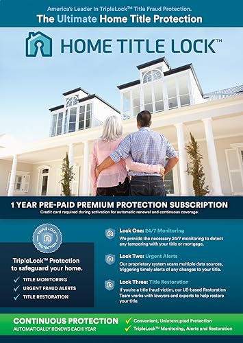 Home Title Lock 1-Year Prepaid TripleLock Title Fraud Protection Subscription