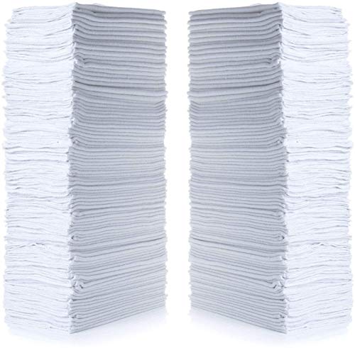 SIMPLI-MAGIC 79006-100PK Shop Towels 14”x12”, White, 100 Count (Pack of 1)