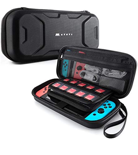 Mumba Carrying Case for Nintendo Switch OLED/Switch, Deluxe Protective Travel Carry Case Pouch for Nintendo Switch Console & Accessories (Black)