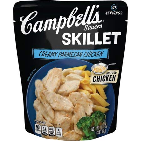 Campbell's Cooking Sauces, Creamy Parmesan Sauce, 11 Oz Pouch (Pack of 6)