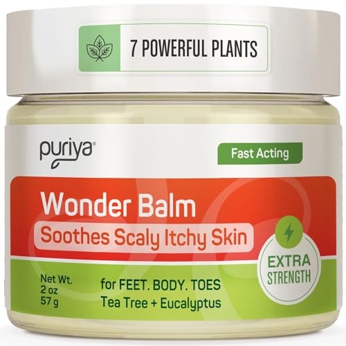 Tea Tree Oil Balm , Extra Strength, Pair Well with Jock Itch Cream, Spray, Athletes Foot, Ringworm Cream for Human, Fast Acting for Dry, Itchy Skin, Plant Powered Wonder Balm