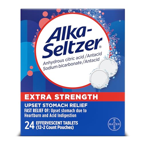 Alka-Seltzer Extra Strength Effervescent Tablets, 24 Count (Pack of 1)