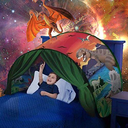Yeahs Shop Kids Dream Bed Tent - Pop up Dinosaur Play Tent Playhouse Castles for Birthday Party Room Decor Boys & Girls