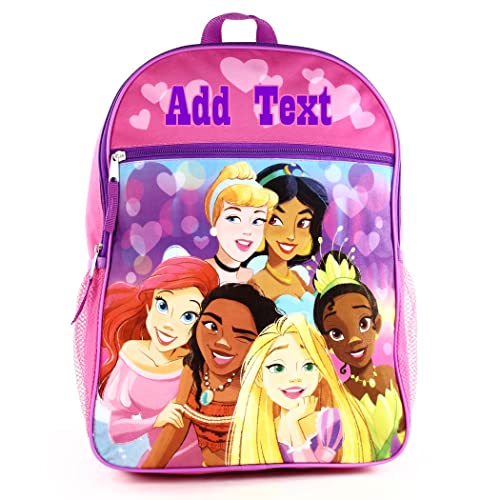 Personalized 16 Inch License School Backpack - Disney Princess Squad