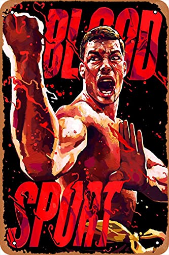 Metal Sign - Bloodsport - Jean Claude Van Damme Tin Poster 12 X 8 Inches