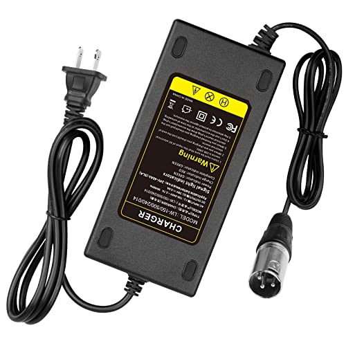 24V 5A 3-Pin Male XLR Connector Battery Charger for Lakematic, Pride Mobility, Jazzy Power Chair, Drive Medical, Golden Technologies, Shoprider, Rascal 200T/500T/301 PC 24BC5000TF-1