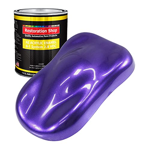 Restoration Shop - Firemist Purple Acrylic Enamel Auto Paint - Gallon Paint Color Only - Professional Single Stage High Gloss Automotive, Car, Truck, Equipment Coating, 2.8 VOC